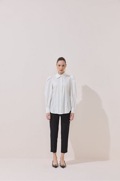 NUR KALAY COLLECTION Scalloped Shirt