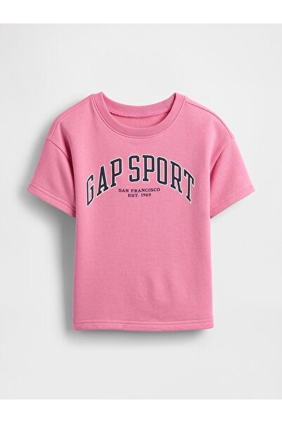 GAP Erkek Bebek Pembe Logo Fransız Havlu Kumaş T-Shirt
