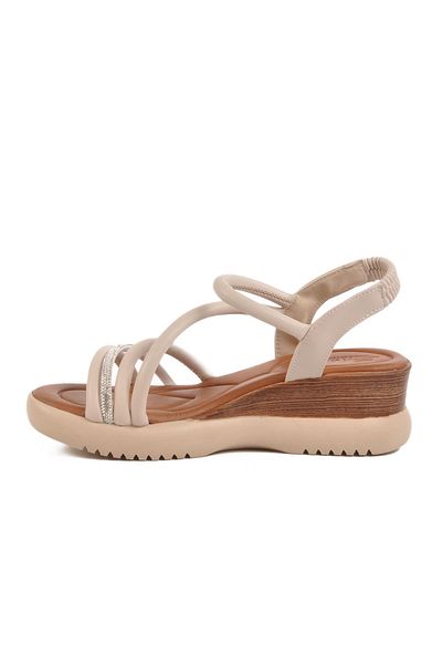 WALKWAY T-004 Z Beige Women's Stone Sandals