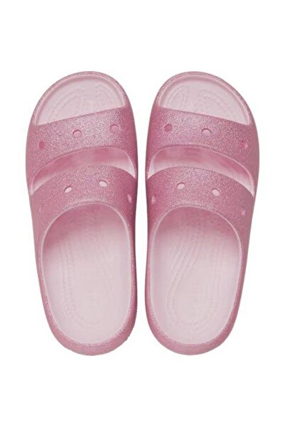 Crocs Crocs Classic Glitter Sandal v2 K Çocuk Terlik 209705-6ZW Pink Milk