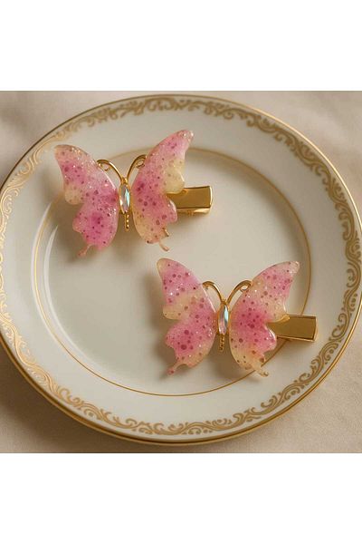 gigigiyim Colorful Patterned Butterfly Clamp Buckle
