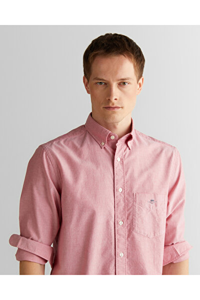Gant Erkek Kırmızı Regular Fit Düğmeli Yaka Gömlek