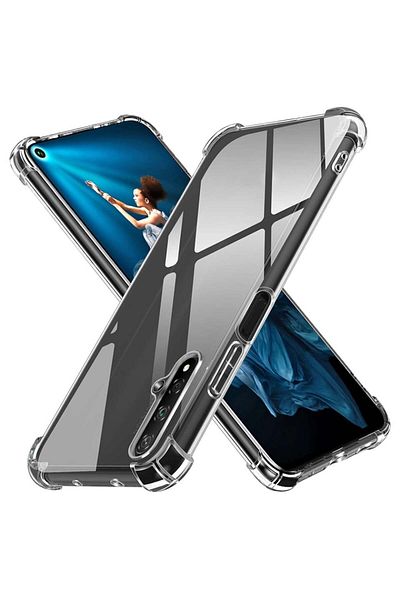 SKYDDAR INNOVATION Case for Huawei Nova 5T / Honor 20, Shockproof Clear from Silicon Slim, Transparent, sticker set