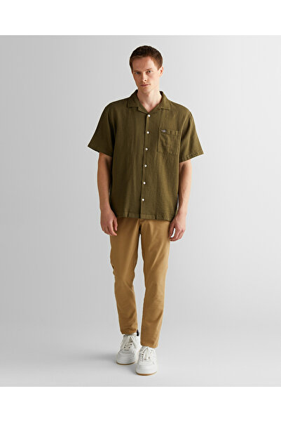 Gant Erkek Yeşil Regular Fit Gömlek Yaka Gömlek