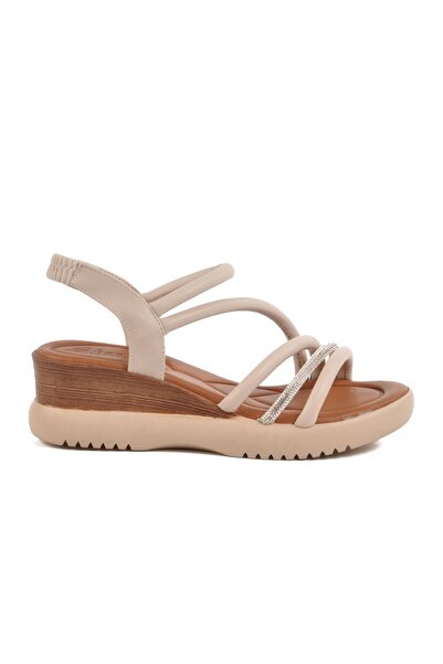 WALKWAY T-004 Z Beige Women's Stone Sandals