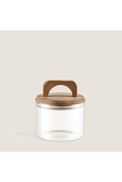 Chakra Nilo Kulplu Cam Kavanoz 350 Ml Transparan