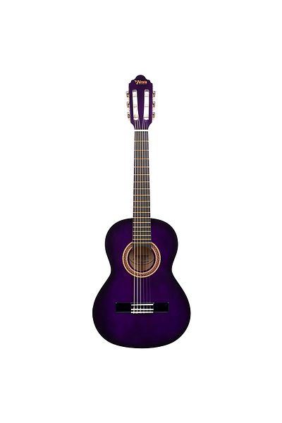 VALENCIA VC102PPS, 1/2 classical guitar, purple sunburst finish