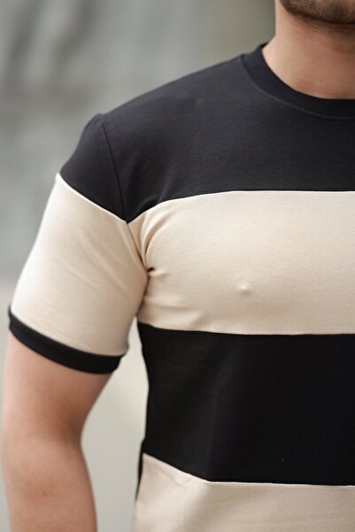 JANES Ανδρικό κοντομάνικο μπλουζάκι με κομμένο χρώμα
