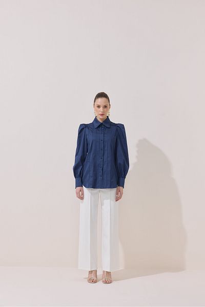 NUR KALAY COLLECTION Scalloped Shirt