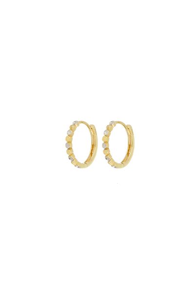 MOHI Fine Jewellery Cercei din aur galben si alb de 14k