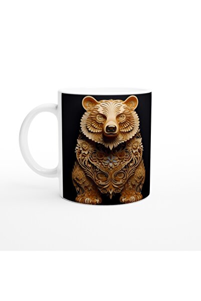 MESCHAIN كوب مطبوع مع شكل دب مزخرف