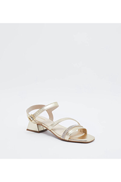 Molekinha Pre Teen Girls Sandals With Back Strap Gold | Made In Brazil