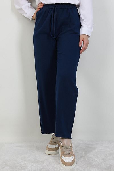 giz astore Tassel Cuff Trousers Navy Blue