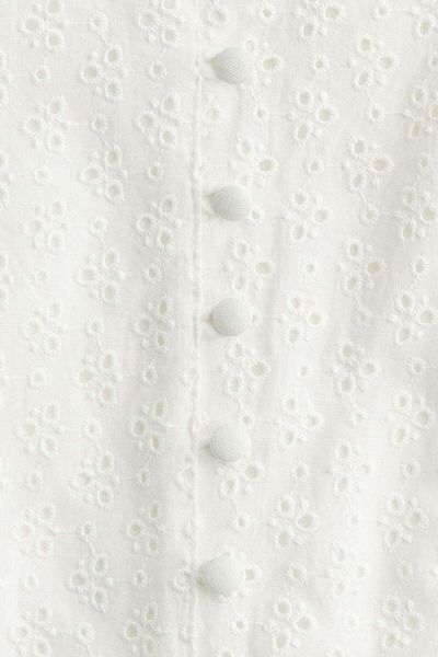 H&M Button-front broderie anglaise dress