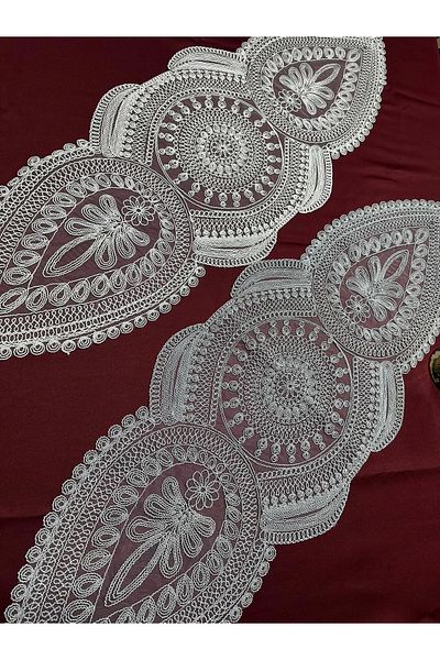 NİVEMESHOME Nivemeshome Gray Embroidered Runner