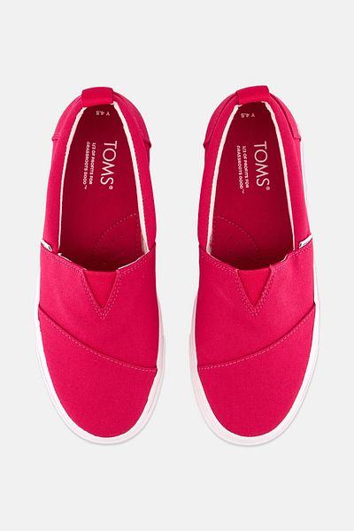 Toms Kid Girl Alpargata Fenix Slip On Casual Shoes, Pink/White
