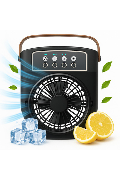 Coverzone Şarjlı Buharlı Mini Hava Soğutucu Taşınabilir Vantilatör Fan Mobil ...