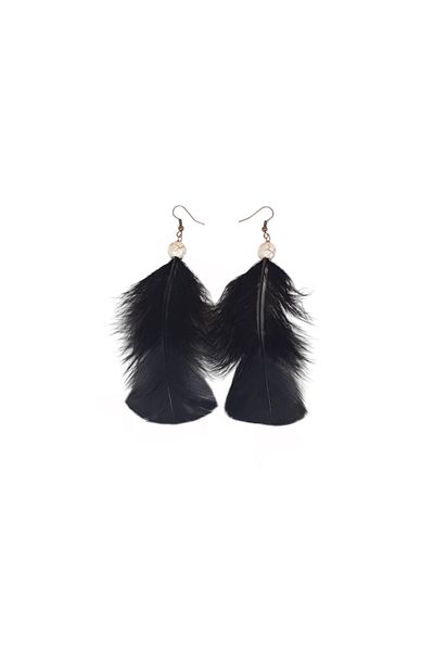 Boho Unique boho earrings with colorful feathers
