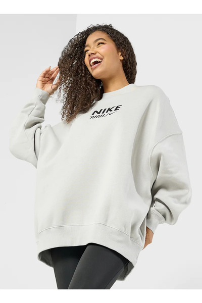 Nike Спортивний одяг Гелевий флісовий светр з круглим вирізом Krem Kadın