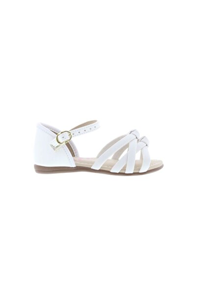Molekinha Infant Girls Sandals With Back Strap White | Made In Brazil