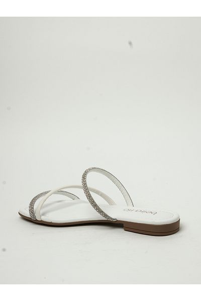 Beira Rio Ladies Flat Sandals White | Made In Brazil