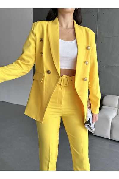 MYGİYİMİSTANBUL Belted Jacket Trousers Set