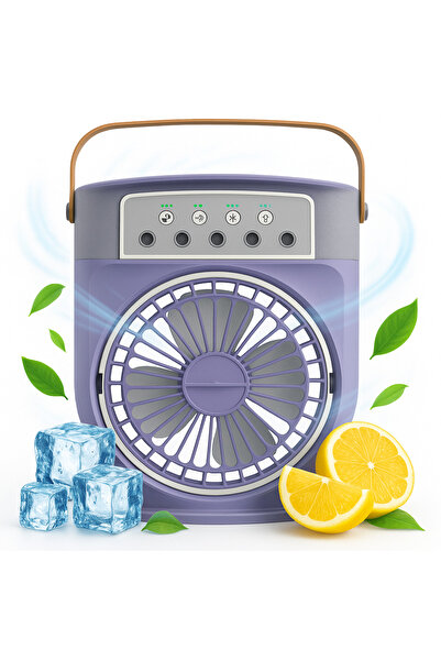 Coverzone Şarjlı Buharlı Mini Hava Soğutucu Taşınabilir Vantilatör Fan Mobil ...