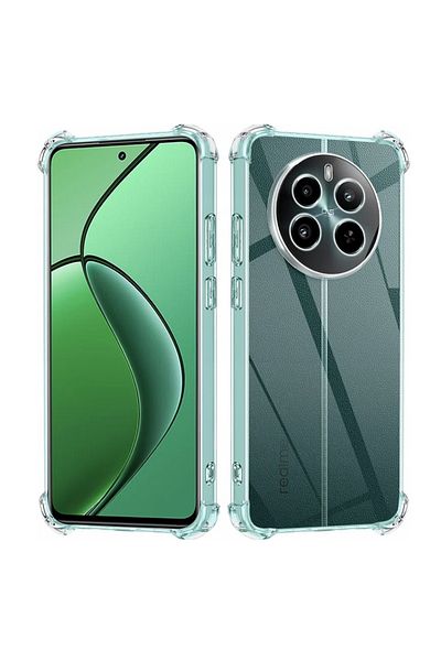 SKYDDAR INNOVATION Case for Realme 12+ / 12 4G / 13 4G, Shockproof Clear from Silicone Slim, Transparent, sticker set
