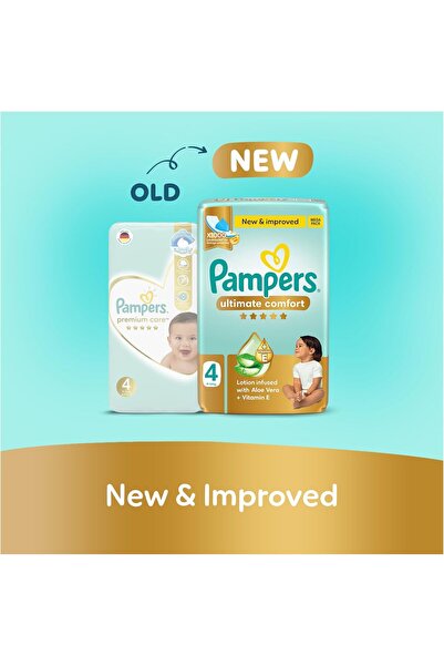 Pampers Taped Ultimate Comfort Size 4 (9-14 kg) Giga Box - 222 Count