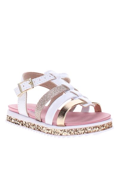 Molekinha Infant Girls Sandals With Back Strap White | Made In Brazil