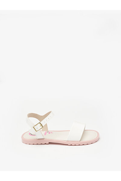 Molekinha Girls Sandals With Back Strap White | Made In Brazil