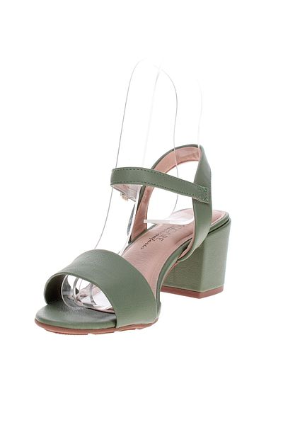 Modare Ladies Mid Heel Sandals Sage | Made In Brazil