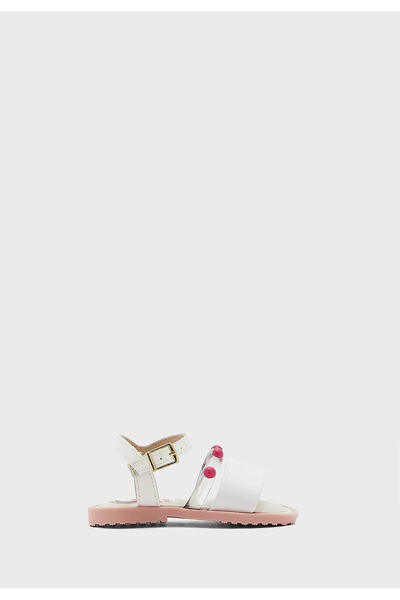 Molekinha Infant Girls Sandals With Back Strap White | Made In Brazil