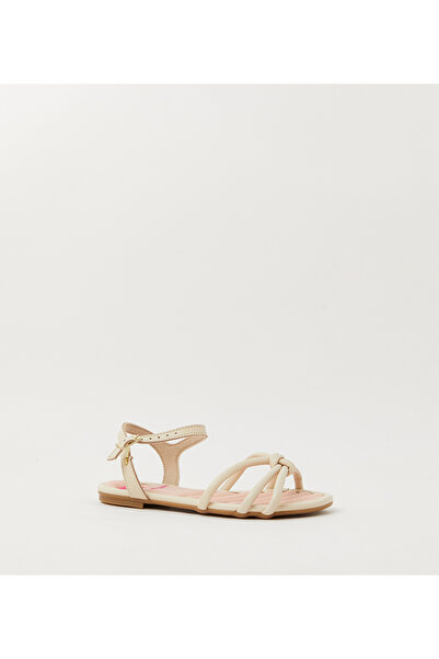 Molekinha Girls Sandals With Back Strap Beige | Made In Brazil