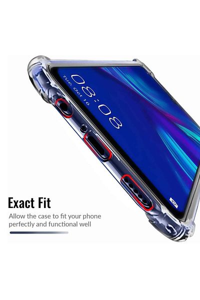 SKYDDAR INNOVATION Husă pentru Huawei P Smart 2019, rezistentă la șocuri, transparentă, subțire, din silicon, transparentă, set de autocolante