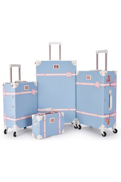 LİMRA Limra Classic Leather 4-Piece Luggage Set, Sizes 28"-24"-20"-13" Inch