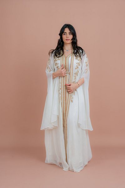 IKKXA Belted Elegant 2-Piece Kaftan