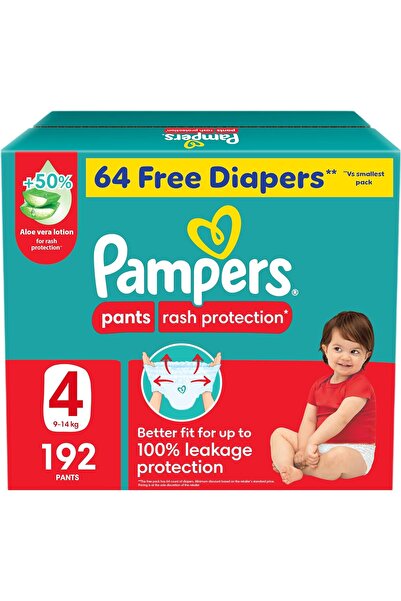 Pampers Baby Dry Pants for Rash Protection, Size 4, 9-14 kg, Aloe Vera Lotion...