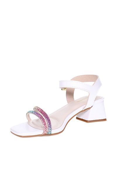Molekinha Pre Teen Girls Sandals With Back Strap White | Made In Brazil