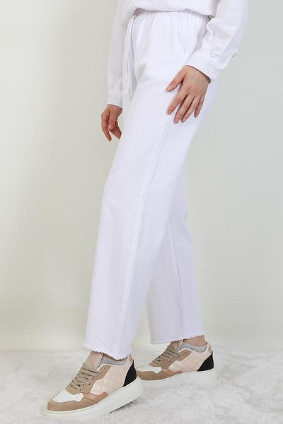 giz astore Tassel Cuff Trousers White
