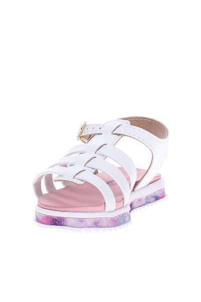 Molekinha Infant Girls Sandals With Back Strap White | Made In Brazil