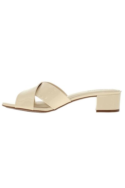 Moleca Ladies Mid Heel Sandals Cream 985 | Made In Brazil