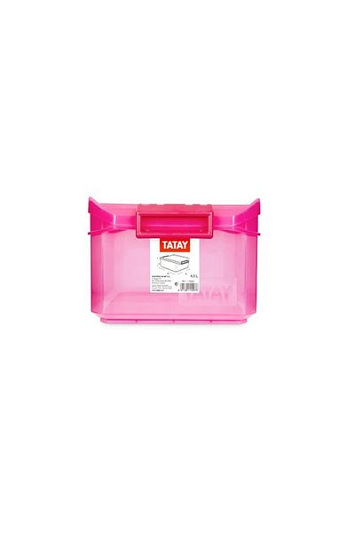 Tatay Storage Box, 4.5 L, Polypropylene, Pink, One Size