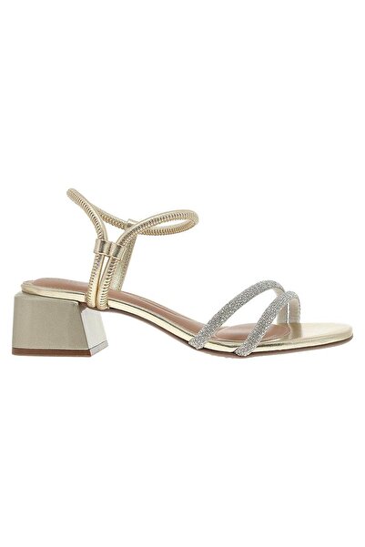 Beira Rio صندل نسائي بكعب متوسط فضي | صنع في البرازيل