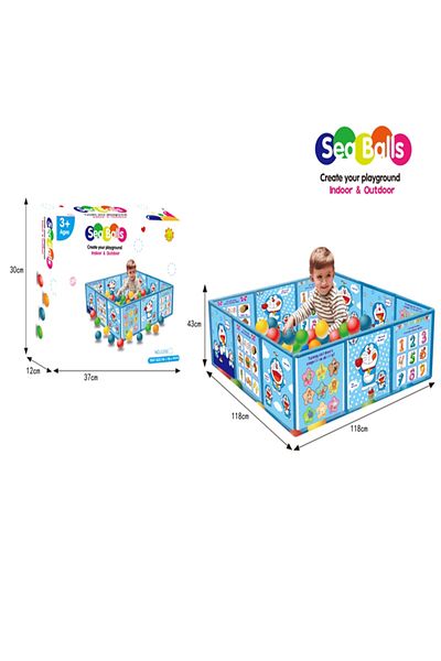 Point Plus Kids' Square Pool with Educational Graphics - Suitable for Indoor and Outdoor Use - Size 37 x 12 x 30 cm