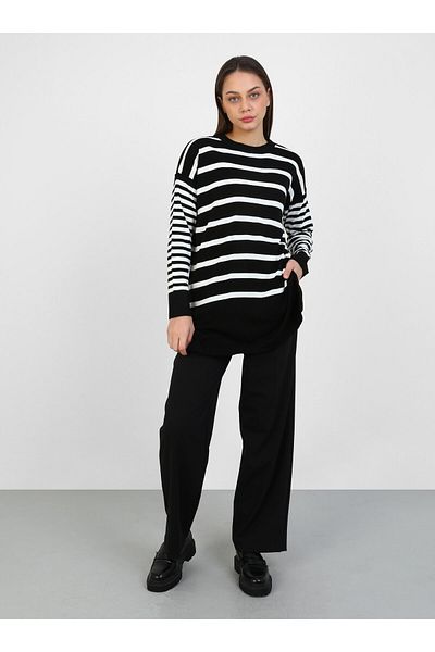 Por La Cara Knit tunic - black - por la cara