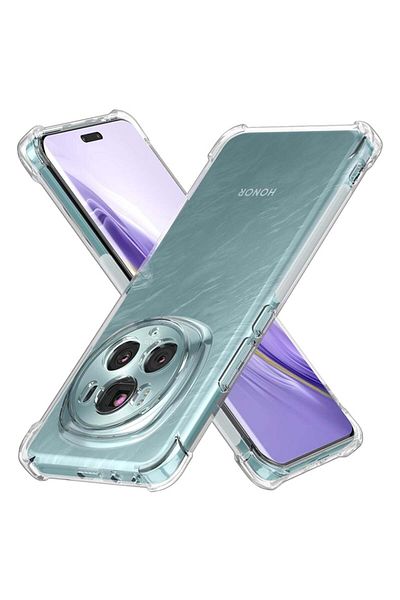 SKYDDAR INNOVATION Case for Honor Magic6 Pro, Shockproof Clear from Silicone Slim, Transparent, sticker set