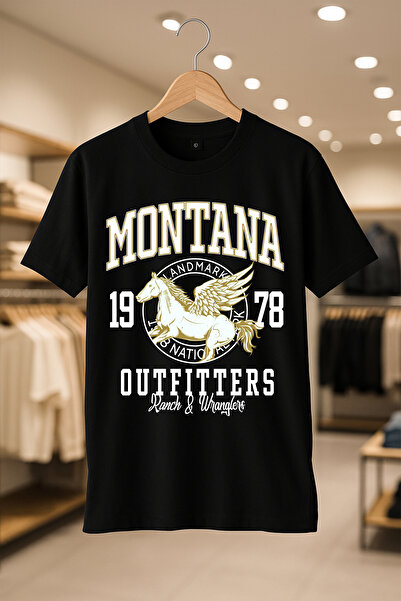 C&C OKULCUNUZ تي شيرت مونتانا كبير الحجم للجنسين مصنوع من القطن بنسبة 100% وق...