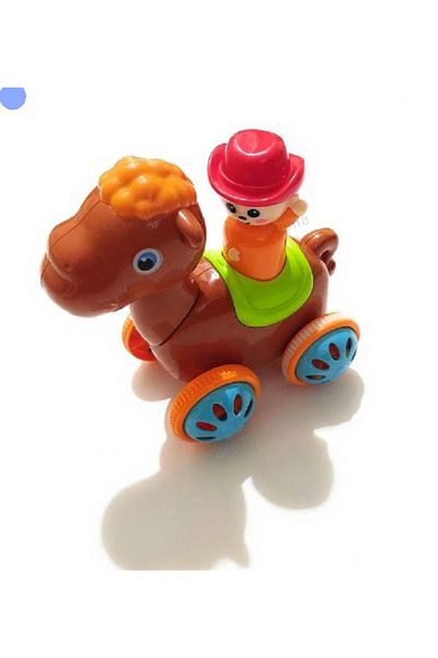 rexa Little Joy Press & Go Rolling Giraffe Toy – Fast Moving Animal Toy for Toddlers