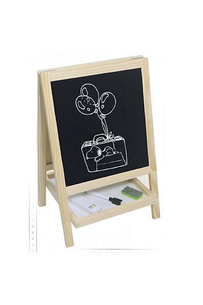 rexa Double-Sided Magnetic Drawing Board for Kids – Educational Whiteboard & Chalkboard Set